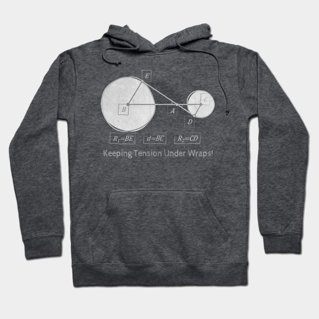 Keeping Tension Under Wraps Web Handling Physics Hoodie by HipsterSketch